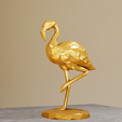 FLAMINGO-SCULPTURE-low-poly-2.png Flamingo low poly statue stl 3d print