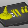 Sombrero-brujita-Slicer.jpg Archivo STL sombrero de bruja - con piernas・Objeto para impresora 3D para descargar