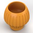 Plant-pot-overhead-angle-view.jpg Small Plant pot with embossed groove cut pattern