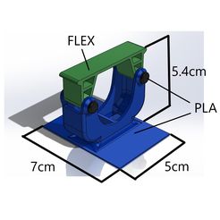 54cm PLA Archivo STL COLGADOR DE ESCOBAS・Modelo de impresión 3D para descargar, ALITA