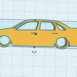 Web-capture_12-10-2023_131440_www.tinkercad.com.jpeg VW Passat B3 35i Volkswagen Saloon Silhouette Porte-clés