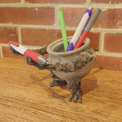 Potboi-pen-holder1.png STL file Living Jar / Pot boy pen holder from Elden ring・3D printer model to download