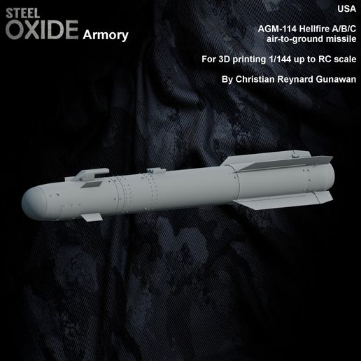 AGM-114 Hellfire A/B/C - 3D model önizlemesi