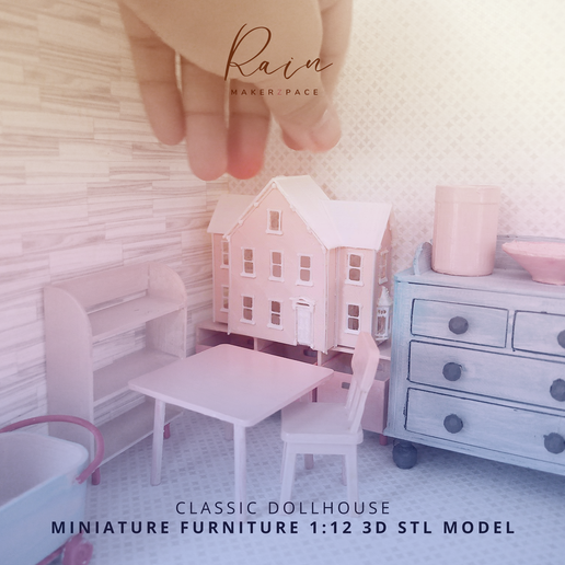 Meubles Miniatures Pour Maison De Poupée - 17 Pièces Salon - PVC Détaillé - Décoration Et Jeu Créatif