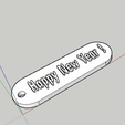 happy-new-year-cult-3D.png Happy new year!" key ring