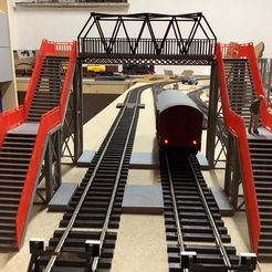 Bruecke-01.jpg Archivo STL Gálibo del puente peatonal 0 1:45・Modelo para descargar y imprimir en 3D
