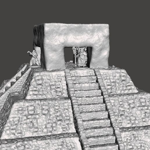 🪨 6MM SCALE AZTEC PYRAMID MINIATURE MODEL FOR FANTASY OR SCIFI GAMES ...