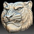 Tiger Head STL file 3D model Bas-relief for CNC router.jpg Tiger head STL file 3d model - relief for CNC router or 3D printer