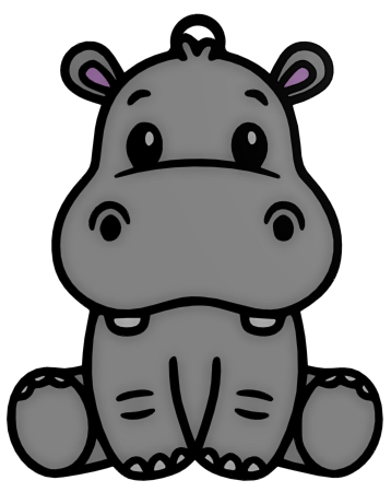 Hipopotamo.png Conjunto 7 porta-chaves animais