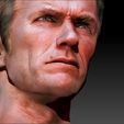 0020_Layer 9.jpg Clint Eastwood textured 3d print bust