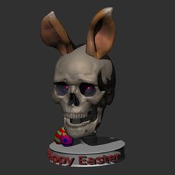 3.jpg Free STL file Joe, the Happy Easter Skull・3D printer design to download