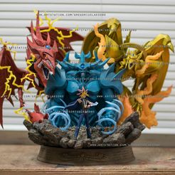 DSC_0001.jpg 3D-Datei Yu-gi-oh Yugi und ägyptische Götter Fan Art Statue 3d druckbar・3D-druckbares Design zum Herunterladen