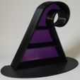 Witch-Hat-Shelf-Pic0.jpg 3D Witch Hat Standing 3-Tier Shelf STL Gothic Wiccan Crystal Display