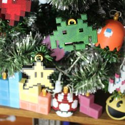 IMG_0724.JPG Archivo STL Christmas tree decoration (retro game edition)・Modelo imprimible en 3D para descargar, jayceedante