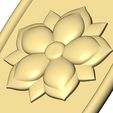 Oriantal-flower-pendant-08.jpg Orientalische Blume Relief Anhänger Halskette und Charme 3D-Druck Modell