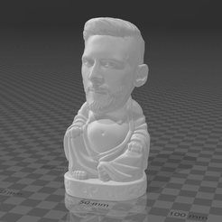 Messi-Buda.png Archivo STL Buda Messi・Objeto para impresora 3D para descargar