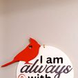 Snapchat-1950910027.jpg Cardinal Memorial Sign / I am always with you/ Grave / memories/ Loved one passing / rememberance / memorial day