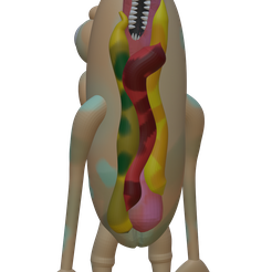 monstruo-pancho-6.png STL-Datei Hotdog-Monster・3D-druckbare Vorlage zum herunterladen