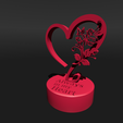 Shapr-Image-2024-01-03-174506.png Always in my Heart Plaque, decor stand, heart rose and butterfly, engagement gift, proposal, wedding, Valentine's Day gift, anniversary gift,  Love Heart Statue