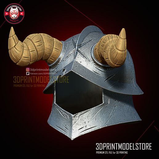 Dungeon-Meshi_Delicious_in_Dungeon_Senshi_Helmet_Broken_Cosplay_Props_3D_Print_Model_Store_STL_File_.jpg Senshi Helmet Battle Version - Dungeon Meshi Cosplay - Delicious in Dungeon