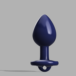 wqerfgr.png STL file Keychain Anal Plug・3D printing template to download