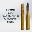 German_20mmFlak30KwK30_0.jpg WW2 German Flak 30 / KwK 30 Autocannon Shell