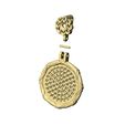 Iced-Diamond-flower-cluster-bail-Artdeco-V2-stepped-Halo-memory-pendant-coin-05.jpg Iced cluster bail Art deco pattern N02 memory pendant 3D print model