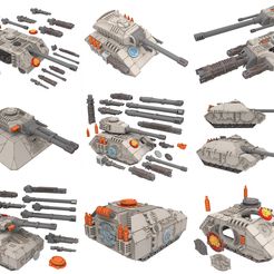 4.jpg Archivo 3D Ultimate War Machine Bundle - 5 tanques, 2 transportes, 1 torreta defensiva・Diseño de impresión en 3D para descargar