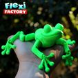 Frog_06.jpg Файл STL Симпатичная лягушка с флекси-принтом・Модель 3D-принтера для скачивания