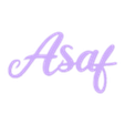 text.stl "Asaf" Name Lightbox, Led lamp