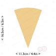 1-9_of_pie~6.5in-cm-inch-cookie.png Slice (1∕9) of Pie Cookie Cutter 6.5in / 16.5cm