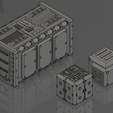 Crates.png Datei STL Weltraum-Zwergkisten-Streuung・Design für 3D-Drucker zum herunterladen