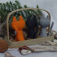 3-Cats-in-a-Basket-3D-printed-Crocheted-knitted-wool-effect-FDM-Printable-STL9.jpg Crocheted Three Cute Cats in a Basket - Multicolor Wool Knitted effect Amigurumi STL ready for FDM printer
