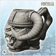 1.jpg Monkey warrior dice mug with open mouth and metal helmet (32) - Can holder Game Dice Gaming Beverage Drink