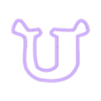 U_Ucase.stl sherk - alphabet font - cookie cutter