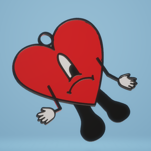 Bad Bunny keychain 3D model