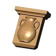 Simple-urn-onlay-decorative-corbel-11.jpg Neoclassical urn corbel and bracket 3D print model