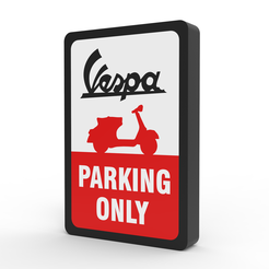 untitled.27.png VESPA PARKING ONLY LUMINARIA - CAJA DE LUZ - ARTE RETRO