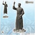 1-PREM.jpg Monk preaching with bible in monastic robe (30) - Medieval RPG D&D Gothic Feudal Old Archaic Saga 28mm 15mm