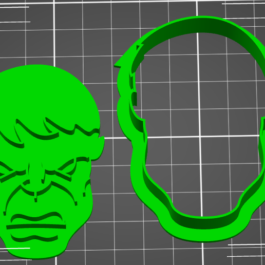 Hulk cookie cutter - 3D model önizlemesi