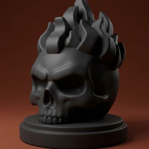 Demon Skull Bust 3D Print | Hardcore Horned Demon Skull | Halloween Horror Decoration STL
