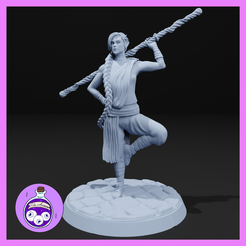 High-Elf-Monk.png STL-Datei Hochelfenmönch・3D-Druckvorlage zum Herunterladen