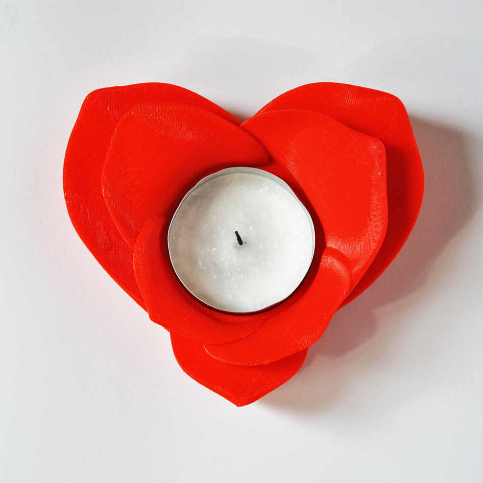 Romantic-Tealight-Holder_2.png Archivo STL gratuito titular de la vela romántica・Design para impresora 3D para descargar, HelderSantos