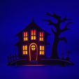 2023_10_27_Halloween_Ghost_Houses_0008.jpeg 4x Scary Halloween Flat House Backlit Decoration SET