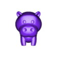 45.stl Cartoon Hippo for 3D Printing