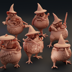 Set.png Cauldron Riders - Sniper Witches - 6 Monopose Models