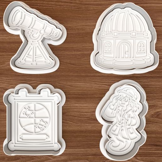 01.jpg Haunted Observatory Cookie Cutter Set