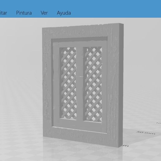 ventana celosia.jpg Бесплатный STL файл Wooden window with latticework・3D-печатный дизайн для скачивания, javherre