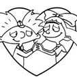 HYAManosSello.jpg 4 Hey Arnold Hearts Cookie Cutters! Valentine's Day