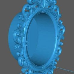 frame-oval.jpg Baroque Frame Case Oval for miniature dioramas Roman Lappat style